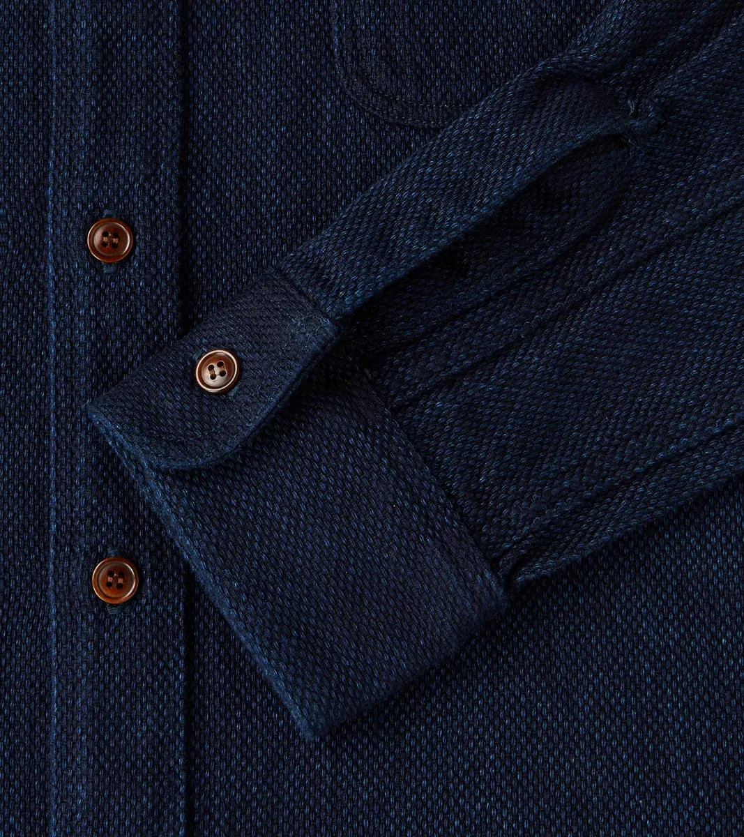 Heavyweight Sashiko Workshirt - Indigo sold by Division Road product image thumbnail 5