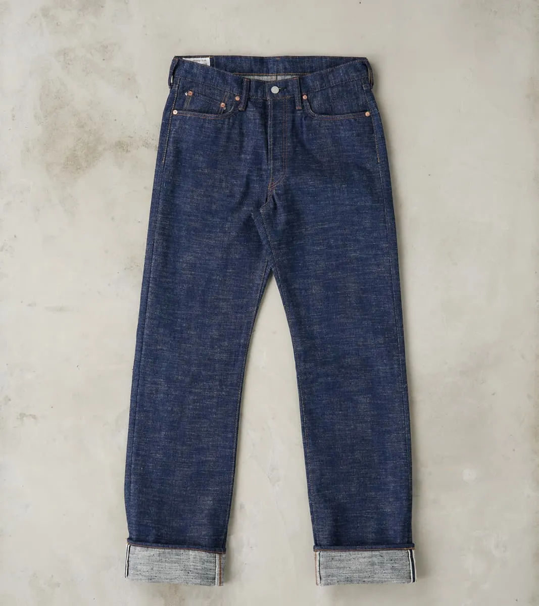 SP-108 Regular Straight 45th Anniversary Extreme Slub Kasezome Indigo sold by Division Road