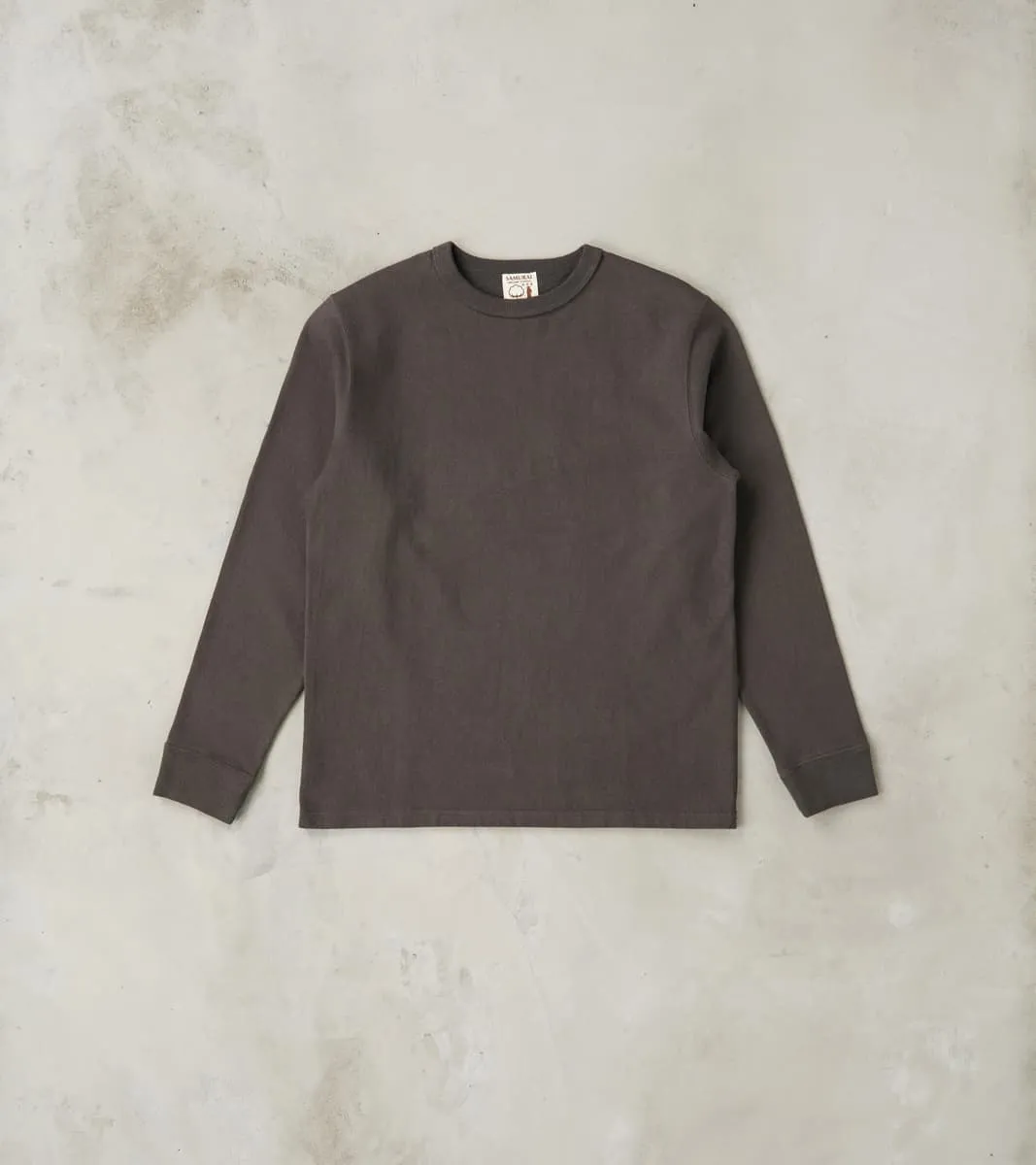 SJSLT-SC01 Japanese Cotton Long Sleeve T-Shirt - Kuromame sold by Division Road
