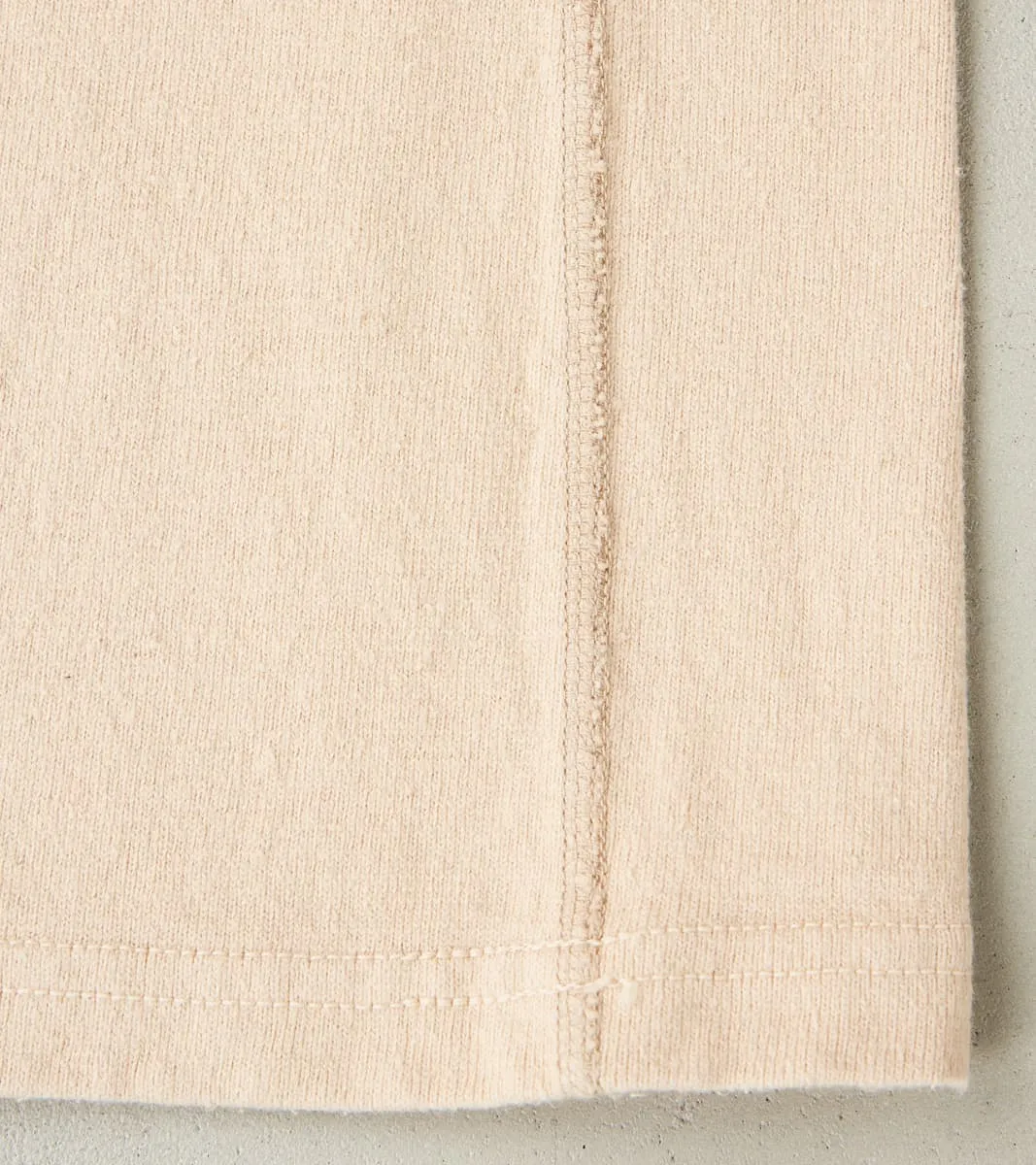 SJST-SC02 Japanese Cotton Short Sleeve Henley - Light Kuri sold by Division Road product image thumbnail 5