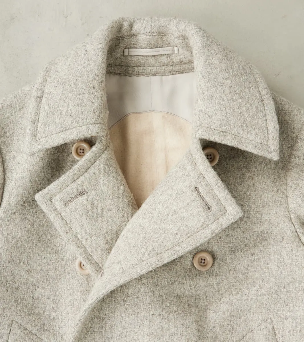 Swiss Army Overcoat - Marling & Evans® Ecru Undyed Boxweave Overcoating sold by Division Road product image thumbnail 4