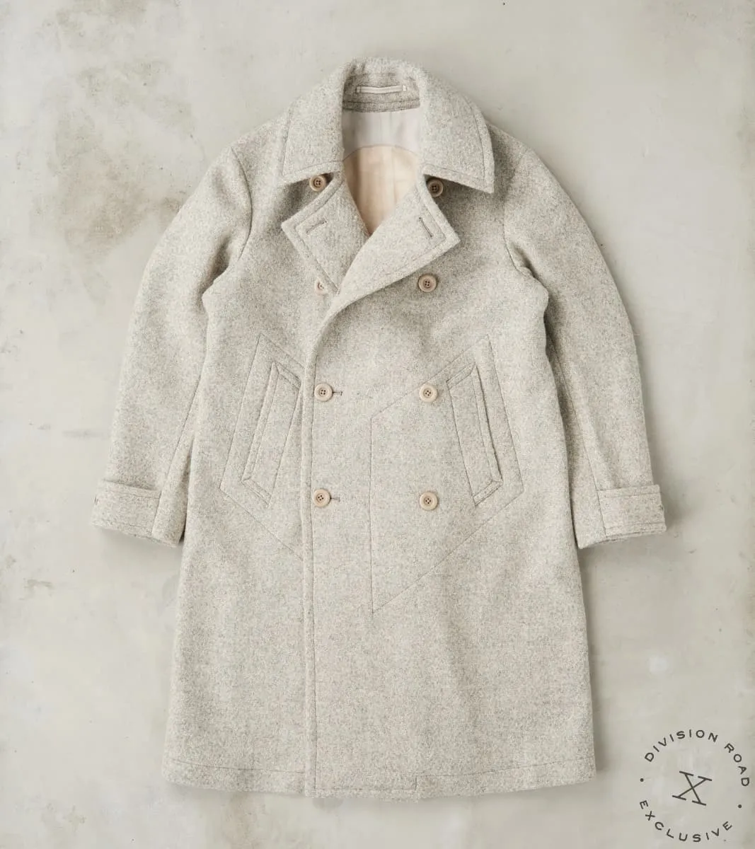 Swiss Army Overcoat - Marling & Evans® Ecru Undyed Boxweave Overcoating sold by Division Road