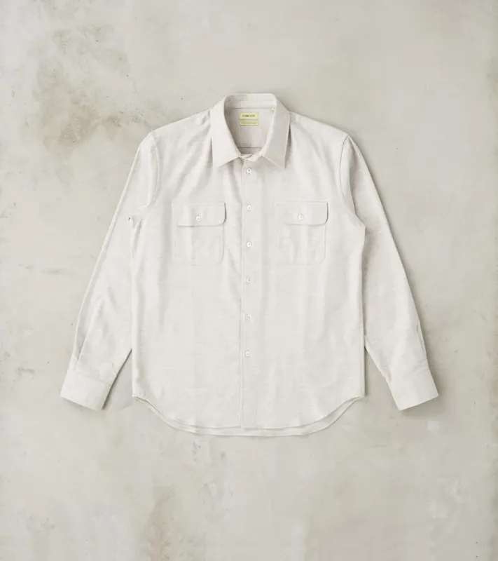 Japanese Cotton Yak Twill Artist Shirt - Natural sold by Division Road
