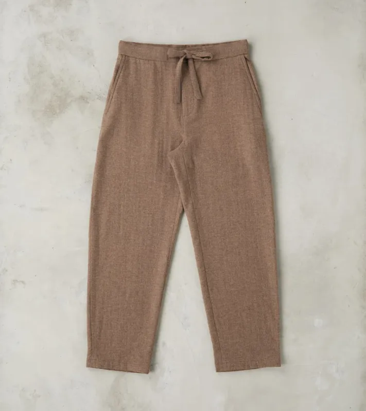 Washed Yak Wool Lounge Trouser - Undyed Taupe sold by Division Road