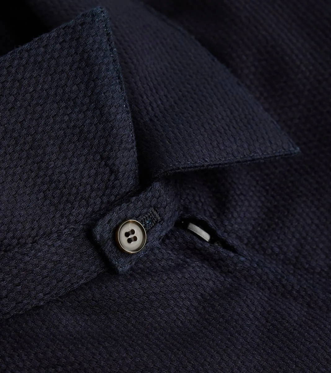 MXOT1314 - Harrington Jacket - Indigo Wool Weft Sashiko Jacquard sold by Division Road product image thumbnail 5
