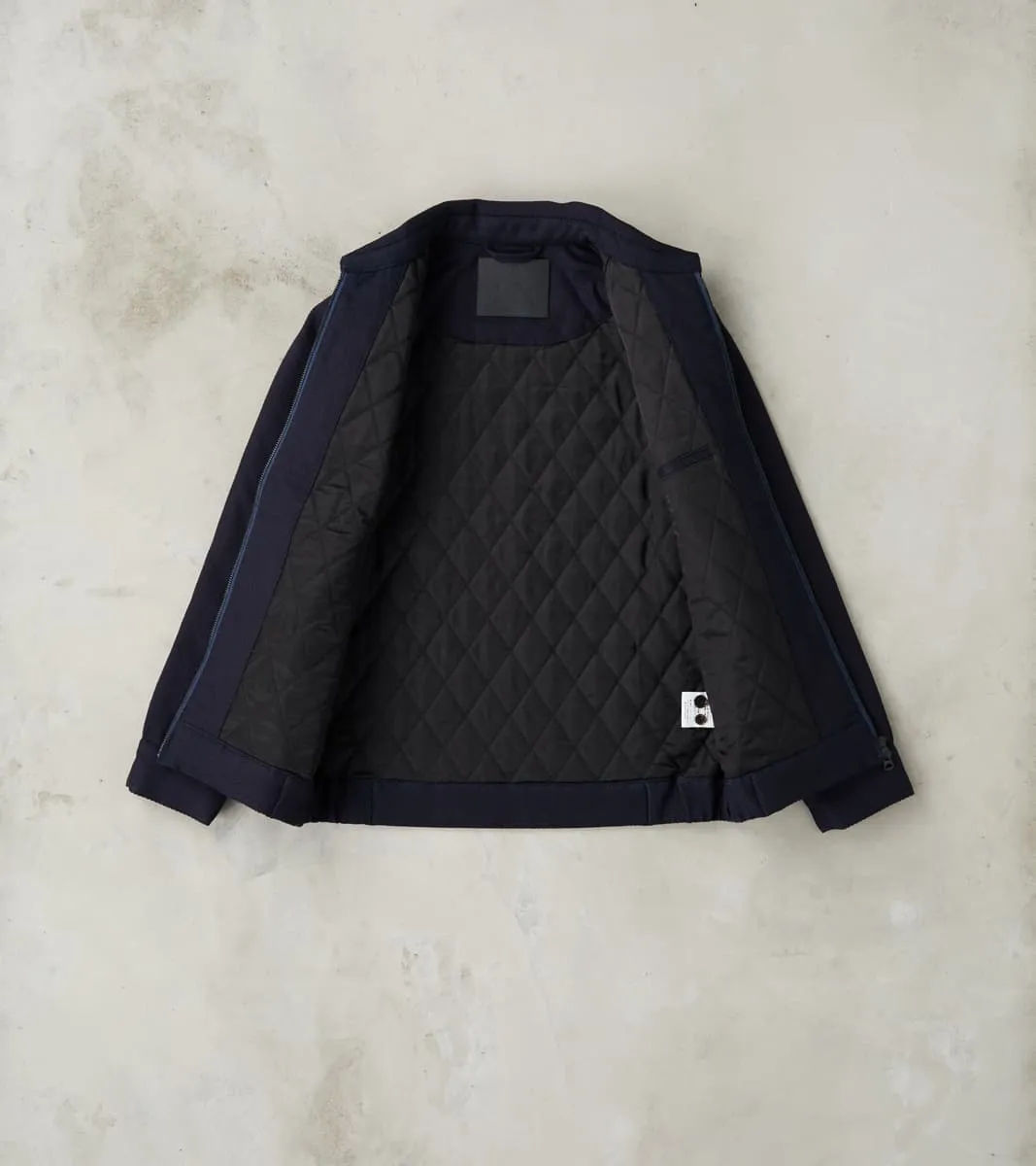 MXOT1314 - Harrington Jacket - Indigo Wool Weft Sashiko Jacquard sold by Division Road product image thumbnail 3