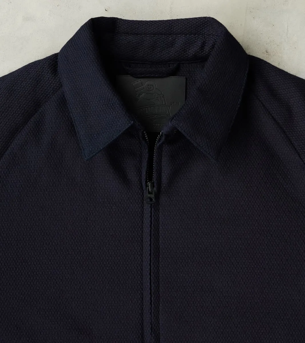 MXOT1314 - Harrington Jacket - Indigo Wool Weft Sashiko Jacquard sold by Division Road product image thumbnail 4