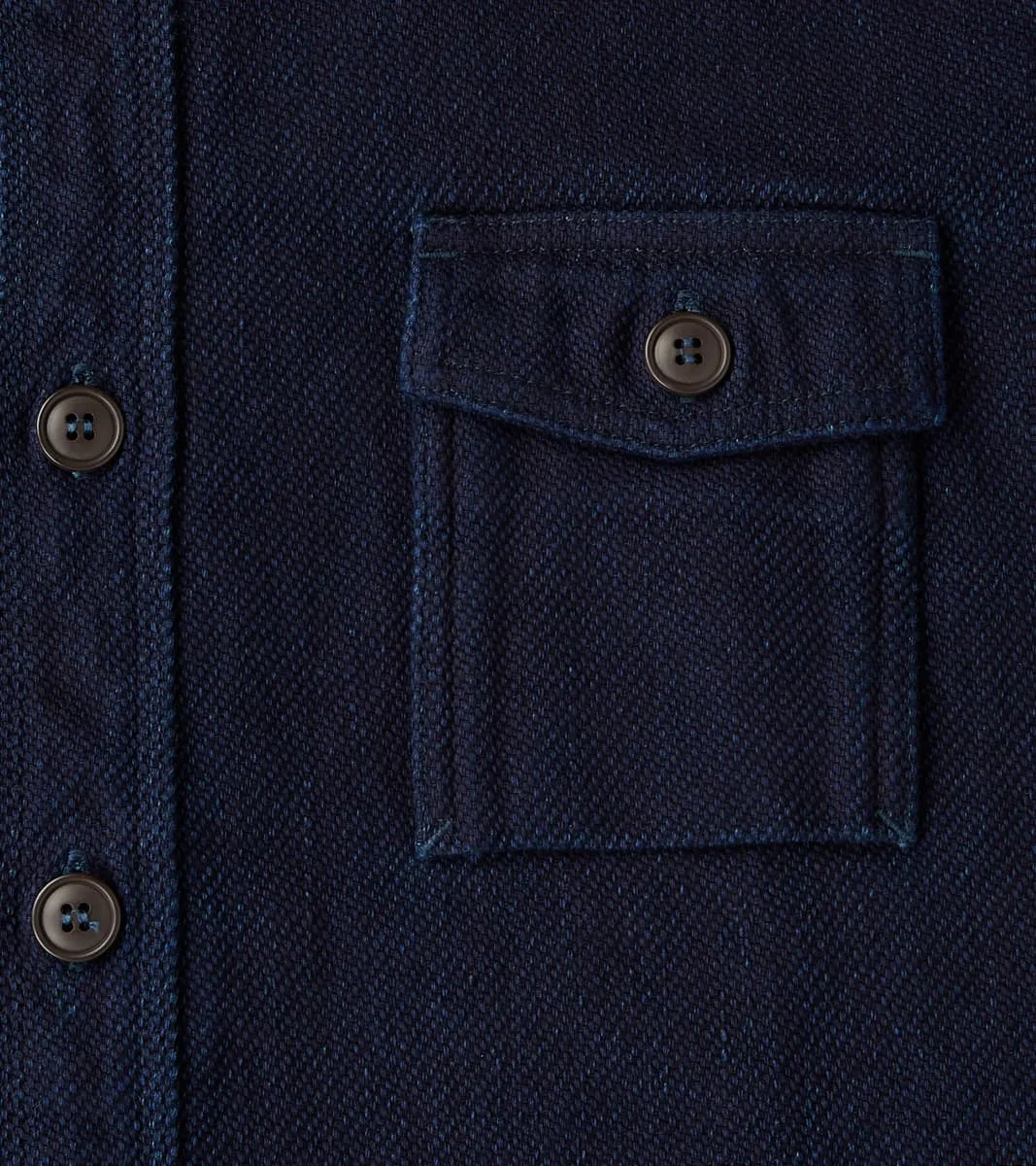 MZLS1070 - Work Shirt - Heavyweight Indigo Sashiko Dobby sold by Division Road product image thumbnail 4