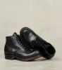 Service Boot - 310 - Split Dainite - Horween Black Wooly CXL sold by Division Road