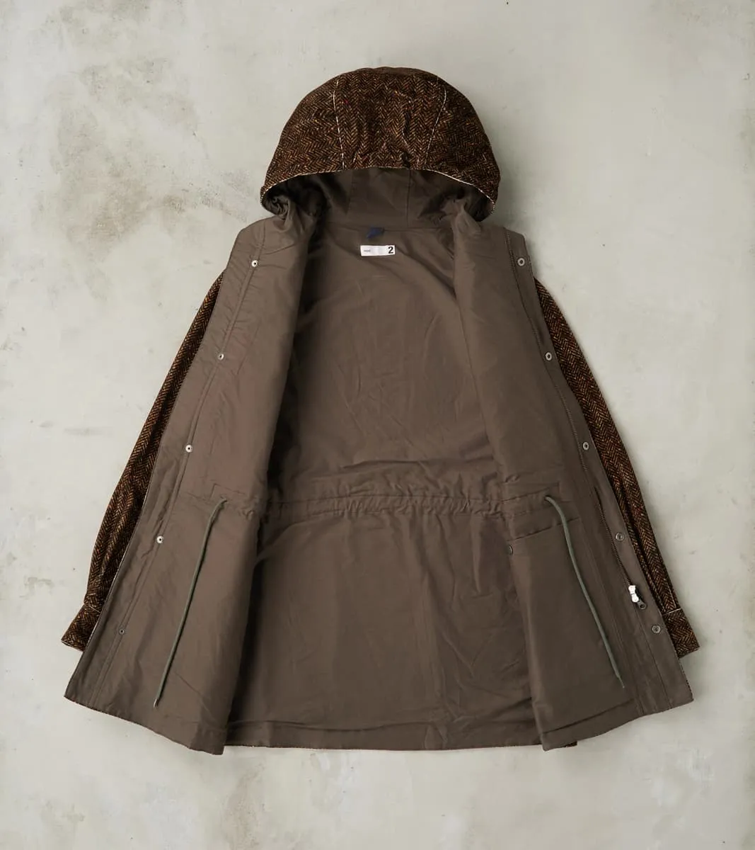 Mountain Parka - Herringbone Neps Tweed Printed Corduroy - Dark Olive sold by Division Road product image thumbnail 3