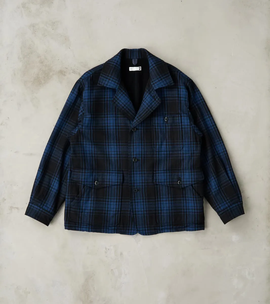 Bird Watching Jacket - Buffalo Plaid Wool - Blue sold by Division Road