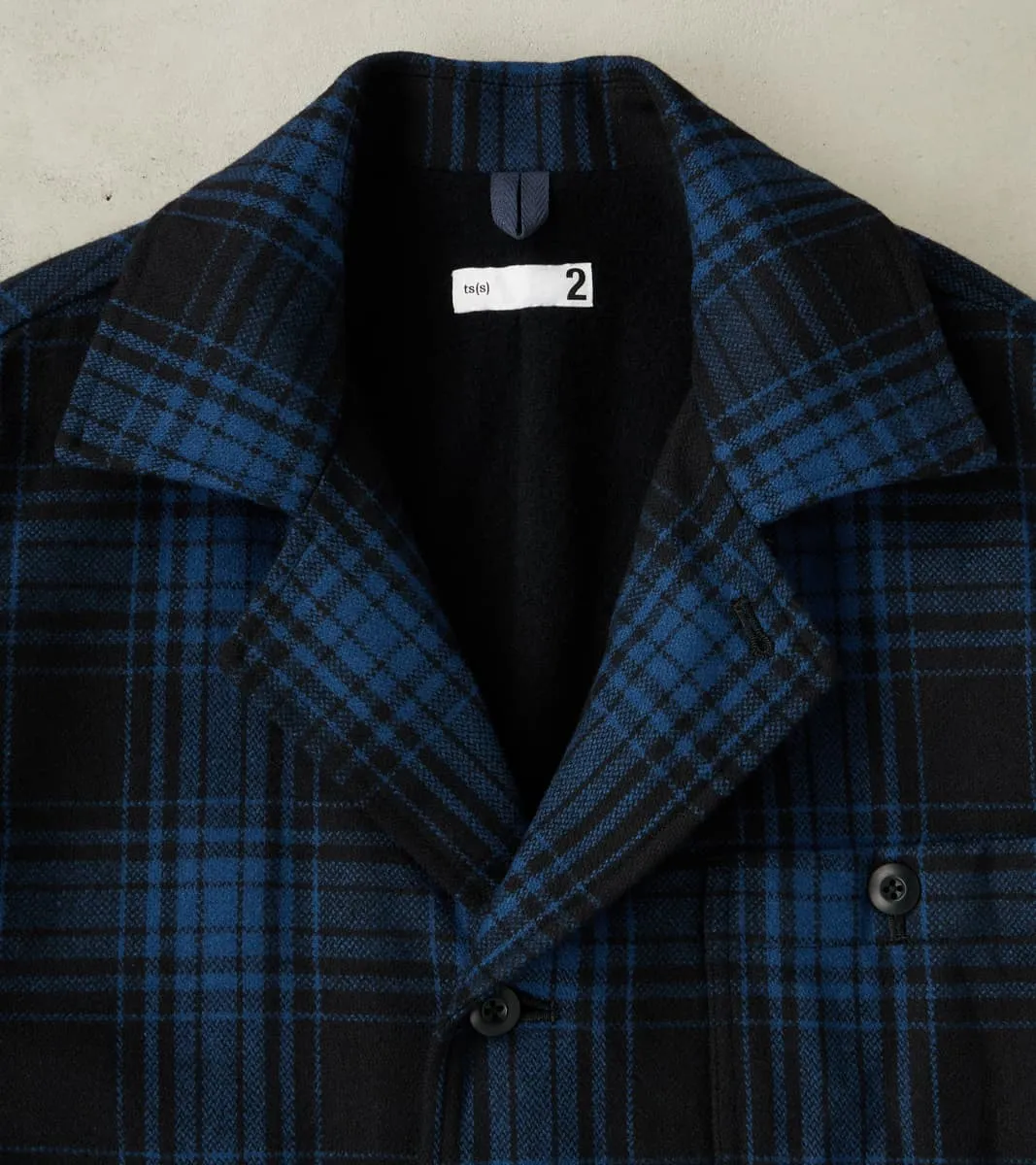 Bird Watching Jacket - Buffalo Plaid Wool - Blue sold by Division Road product image thumbnail 4