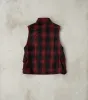 Messenger Vest - Buffalo Plaid Wool - Red sold by Division Road