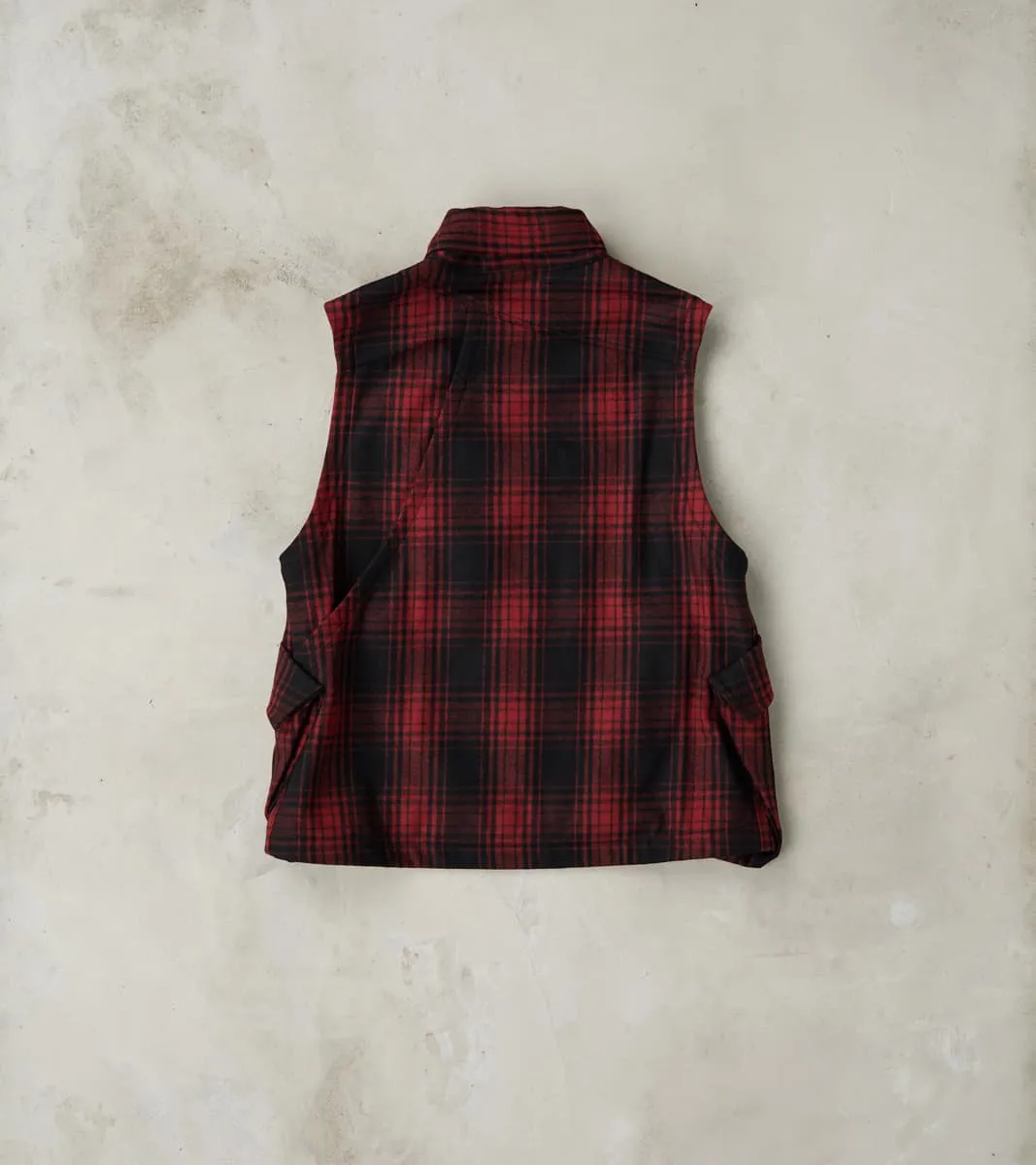 Messenger Vest - Buffalo Plaid Wool - Red sold by Division Road product image thumbnail 2