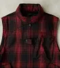 Messenger Vest - Buffalo Plaid Wool - Red sold by Division Road