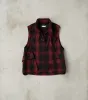 Messenger Vest - Buffalo Plaid Wool - Red sold by Division Road