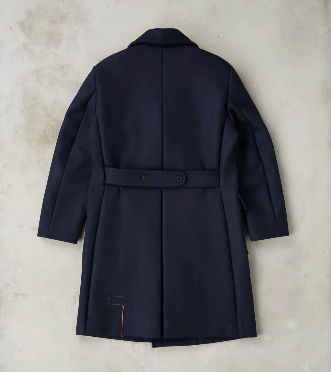 Serwilliam Coat - Navy Wool Twill sold by Division Road product image thumbnail 2