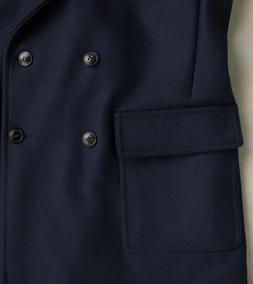 Serwilliam Coat - Navy Wool Twill sold by Division Road product image thumbnail 5