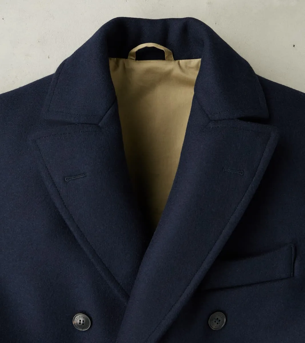 Serwilliam Coat - Navy Wool Twill sold by Division Road product image thumbnail 4
