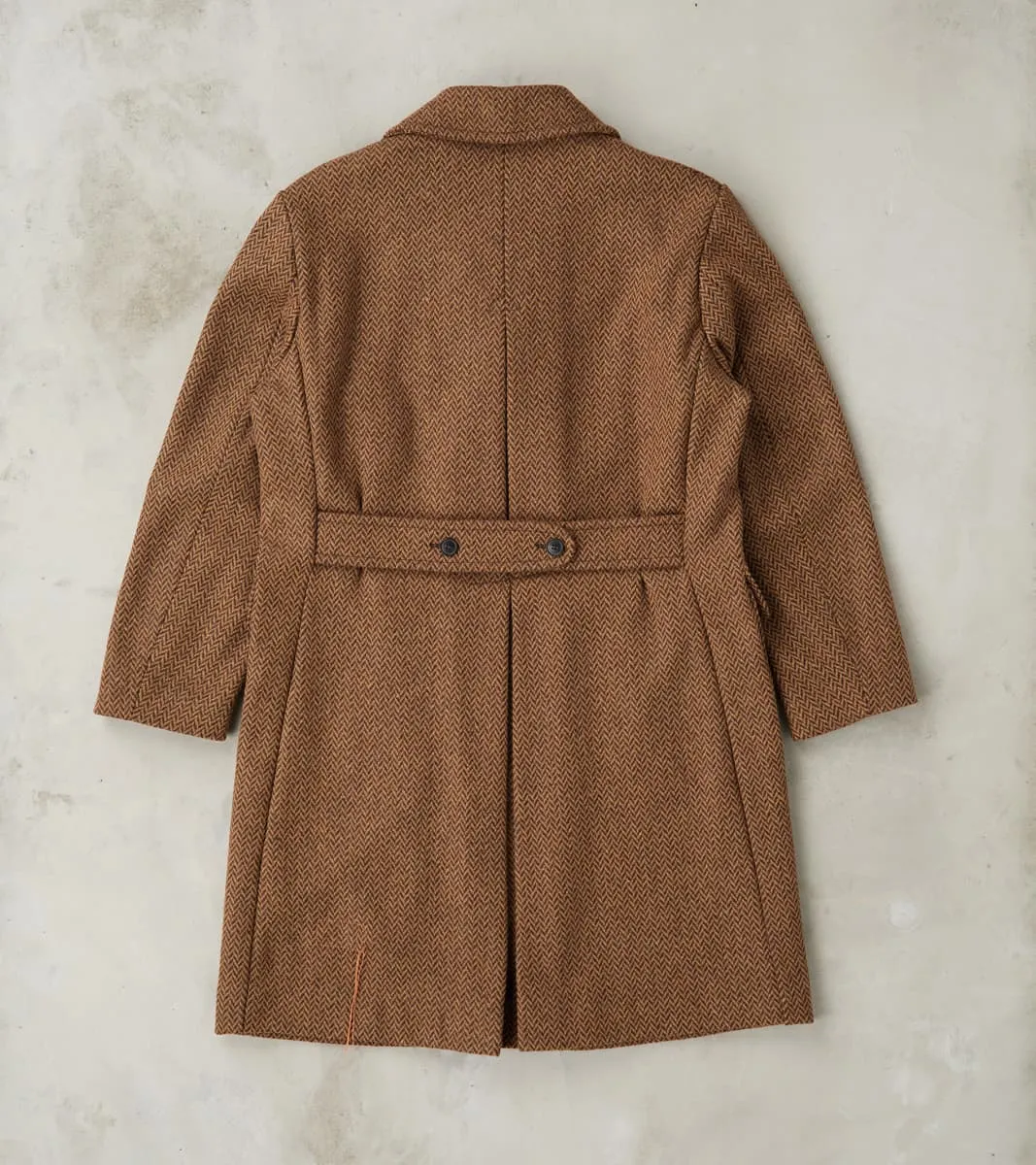 Serwilliam Coat - Brown Wool Herringbone Twill sold by Division Road product image thumbnail 2