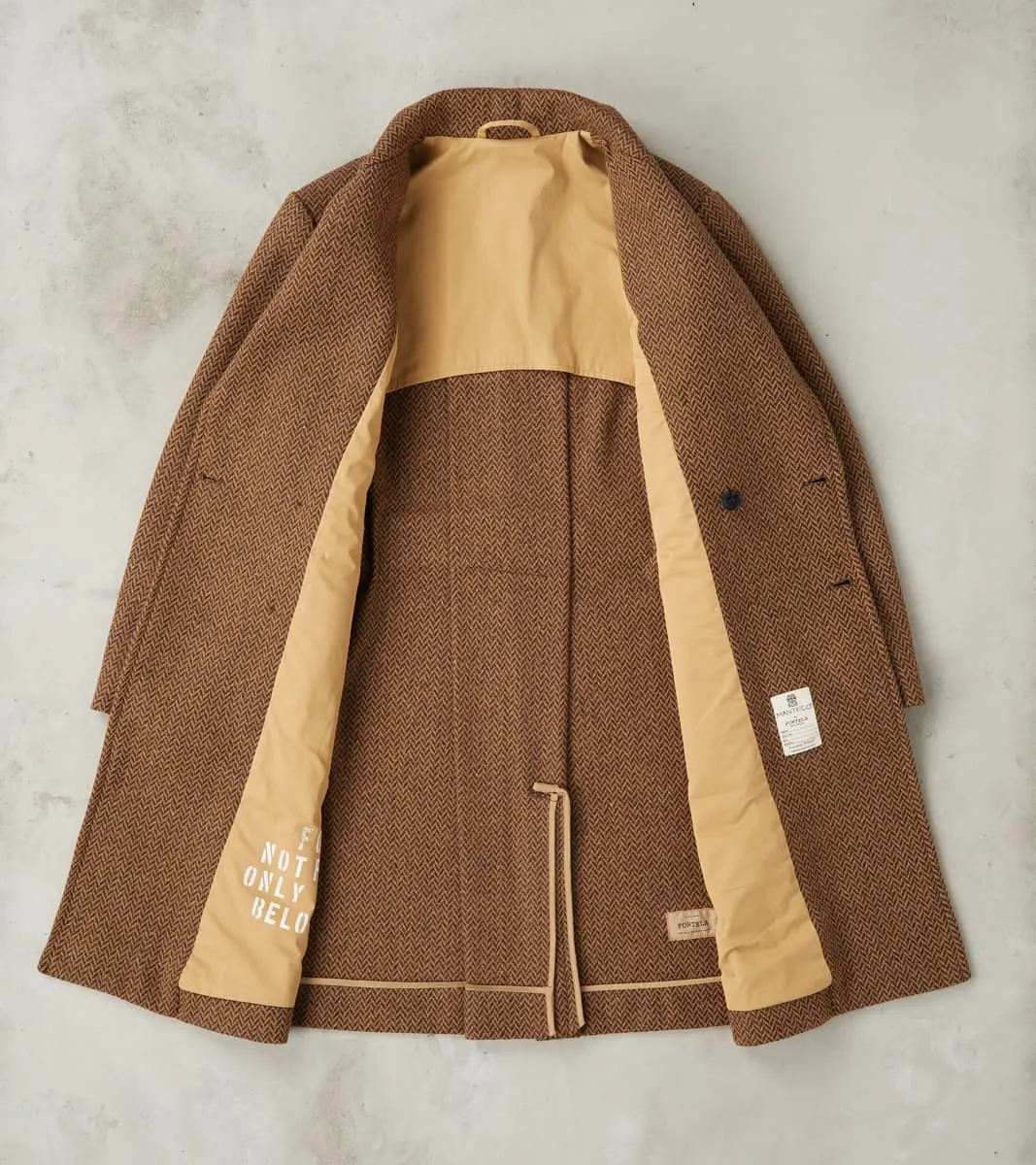 Serwilliam Coat - Brown Wool Herringbone Twill sold by Division Road product image thumbnail 3