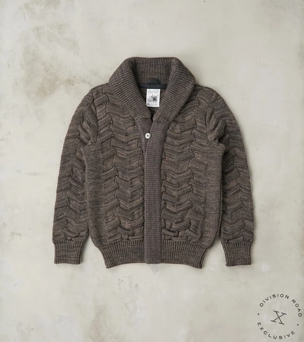 Epigon-III Cardigan - Terra Brown sold by Division Road