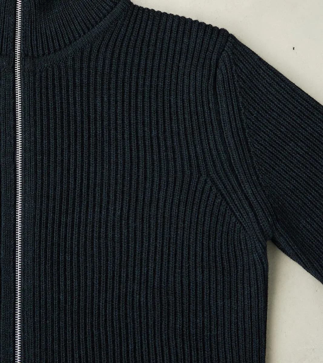 Navy Full Zip Sweater - Dark Indigo sold by Division Road product image thumbnail 5