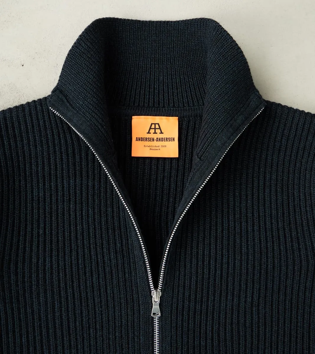 Navy Full Zip Sweater - Dark Indigo sold by Division Road product image thumbnail 3