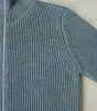 Navy Full Zip Sweater - Light Indigo sold by Division Road