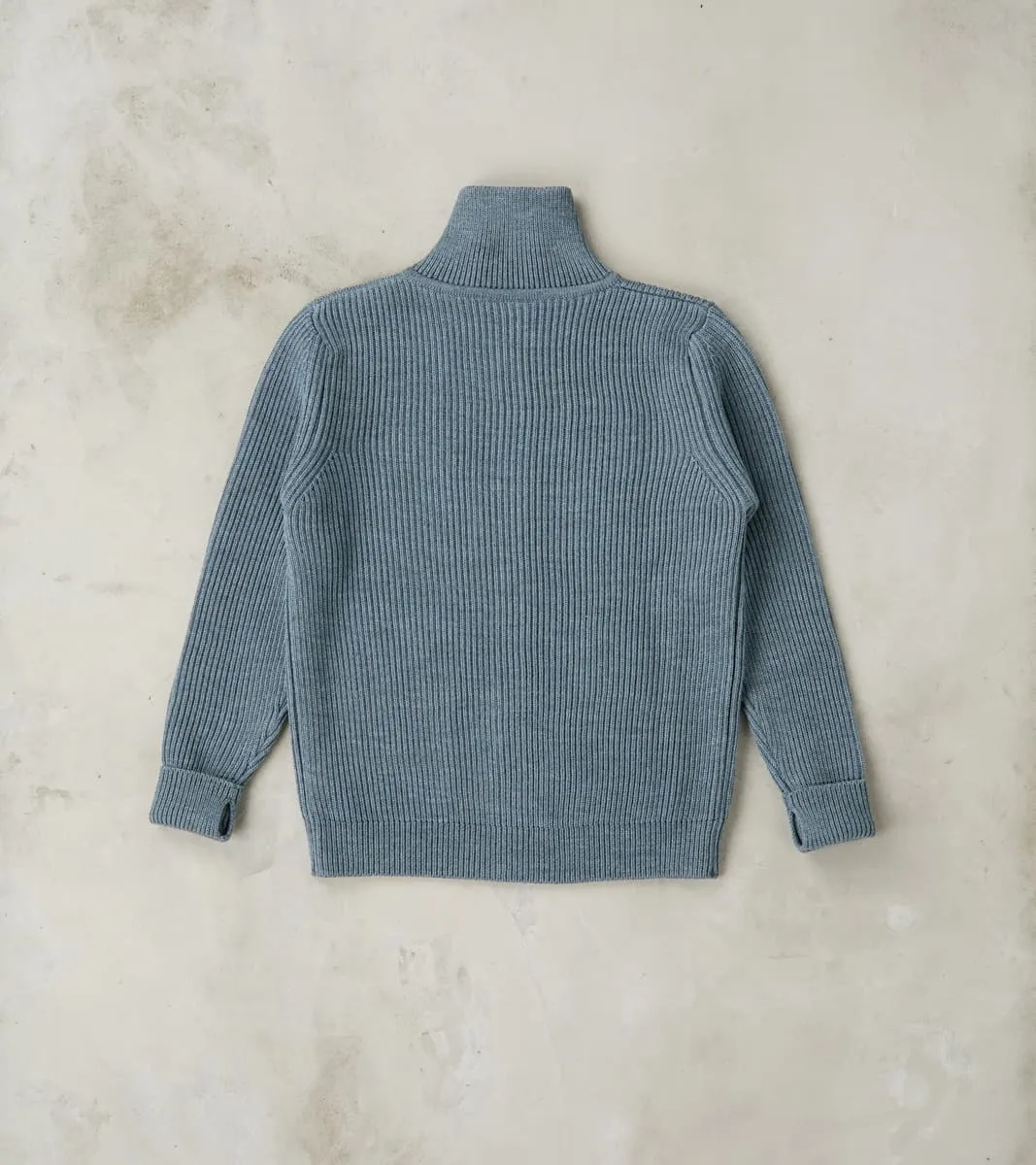 Navy Full Zip Sweater - Light Indigo sold by Division Road product image thumbnail 2
