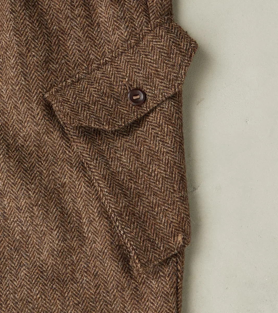 Swiss Army Cargo Trousers - Marling & Evans® Natural Undyed Herringbone Twill sold by Division Road product image thumbnail 4