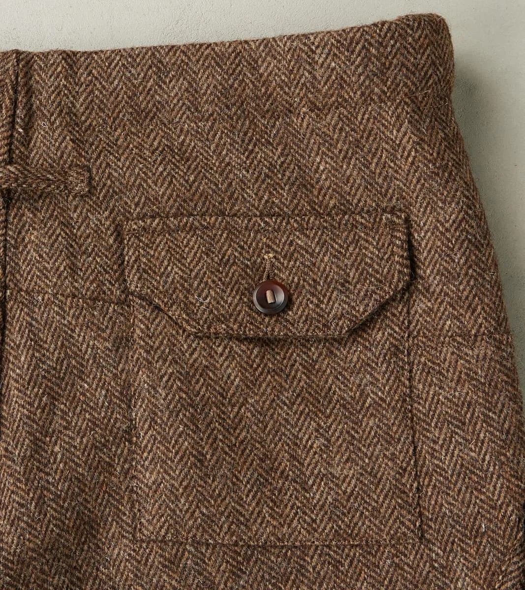 Swiss Army Cargo Trousers - Marling & Evans® Natural Undyed Herringbone Twill sold by Division Road product image thumbnail 3