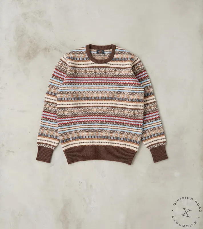 Fair Isle Lambswool Crewneck - Mocha sold by Division Road