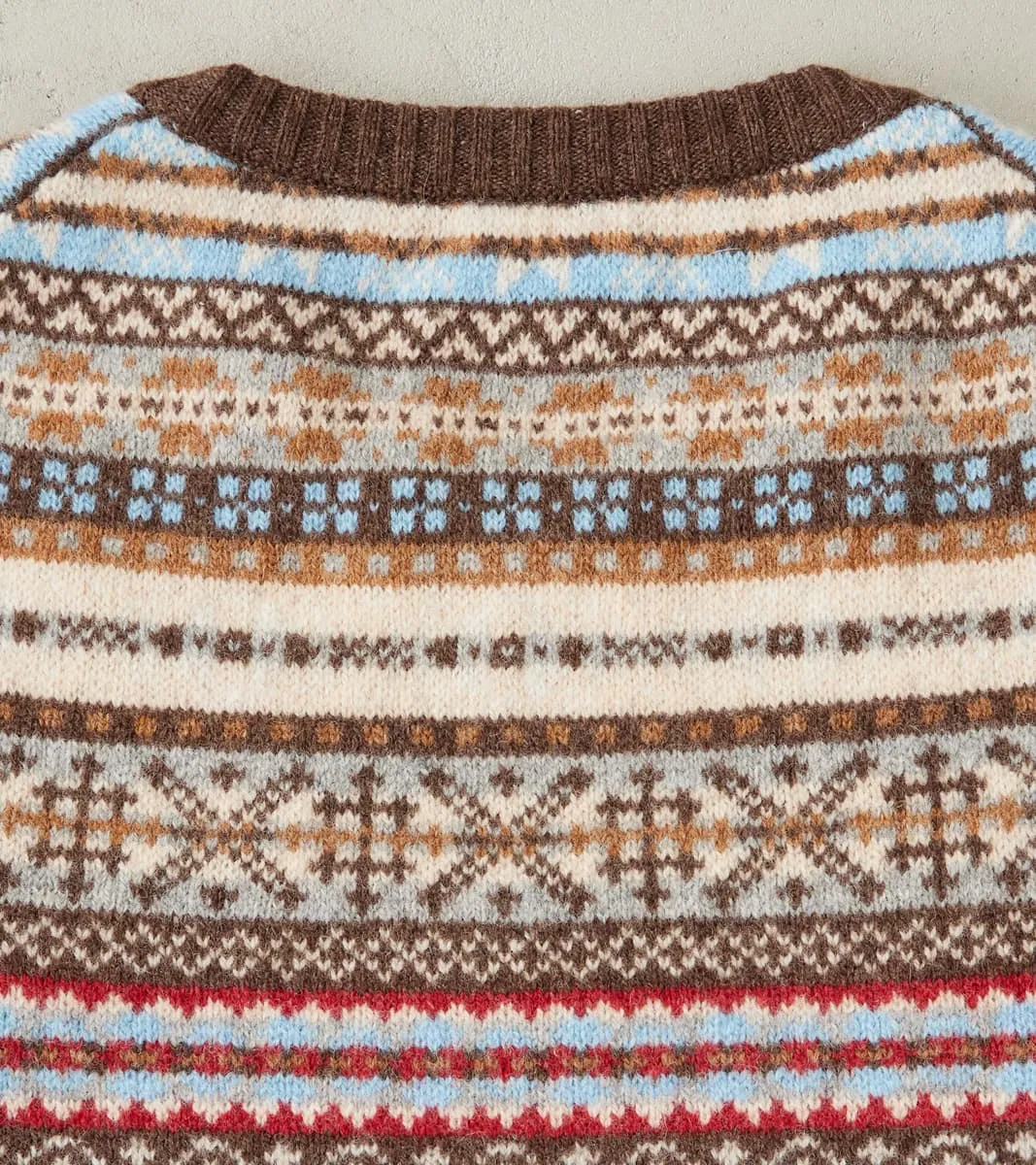 Fair Isle Lambswool Crewneck - Mocha sold by Division Road product image thumbnail 4