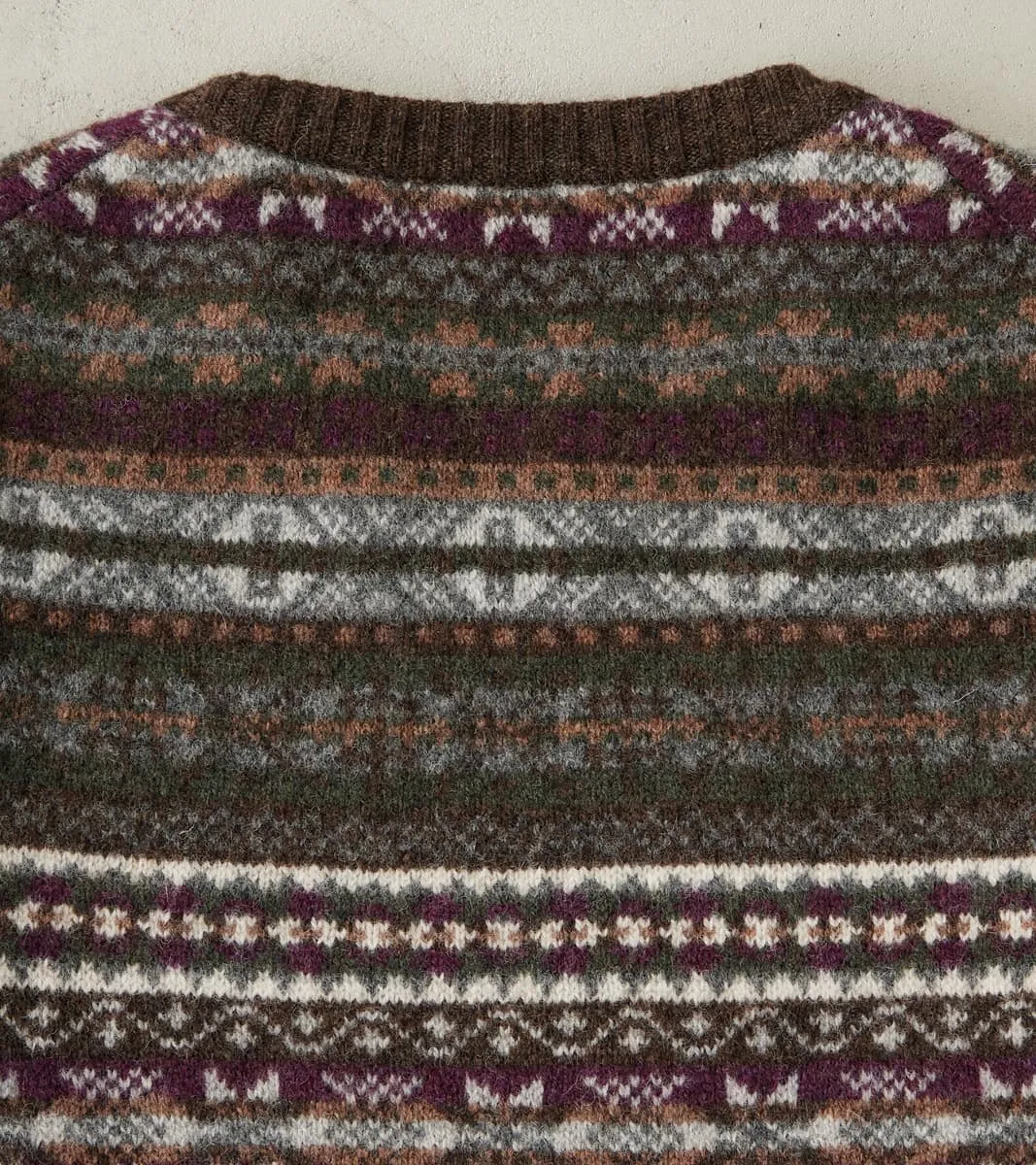 Fair Isle Lambswool Crewneck - Cocoa sold by Division Road product image thumbnail 4