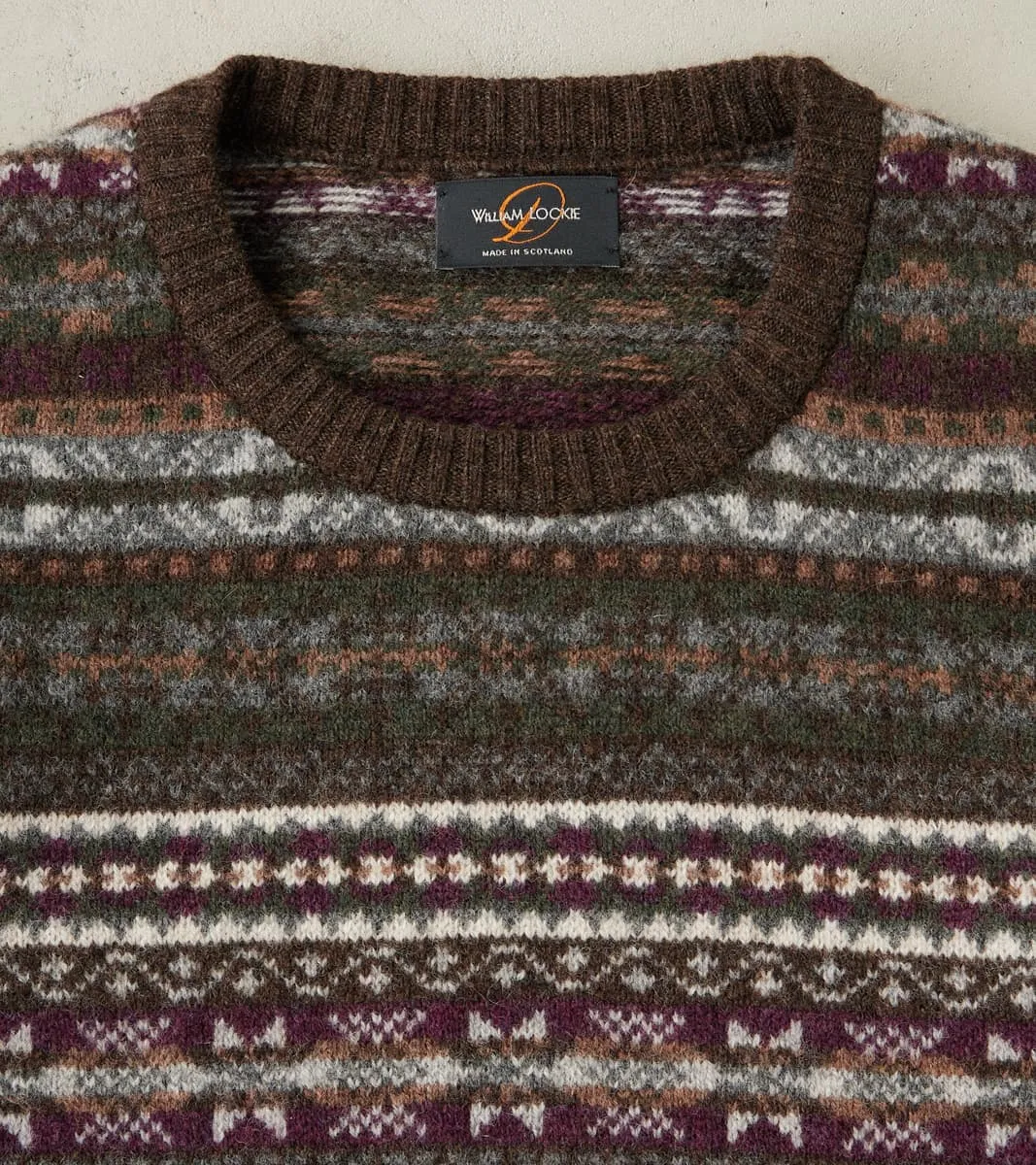 Fair Isle Lambswool Crewneck - Cocoa sold by Division Road product image thumbnail 3