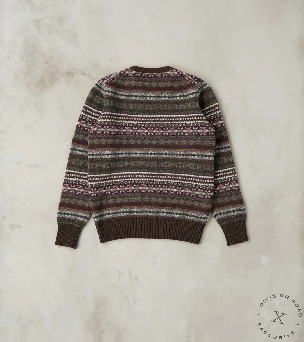 Fair Isle Lambswool Crewneck - Cocoa sold by Division Road product image thumbnail 2