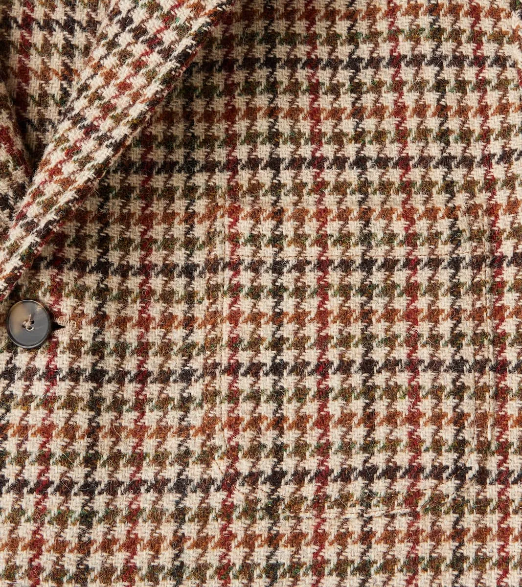 Harris Tweed Geography Teacher Jacket - Brick Red Houndstooth sold by Division Road product image thumbnail 5