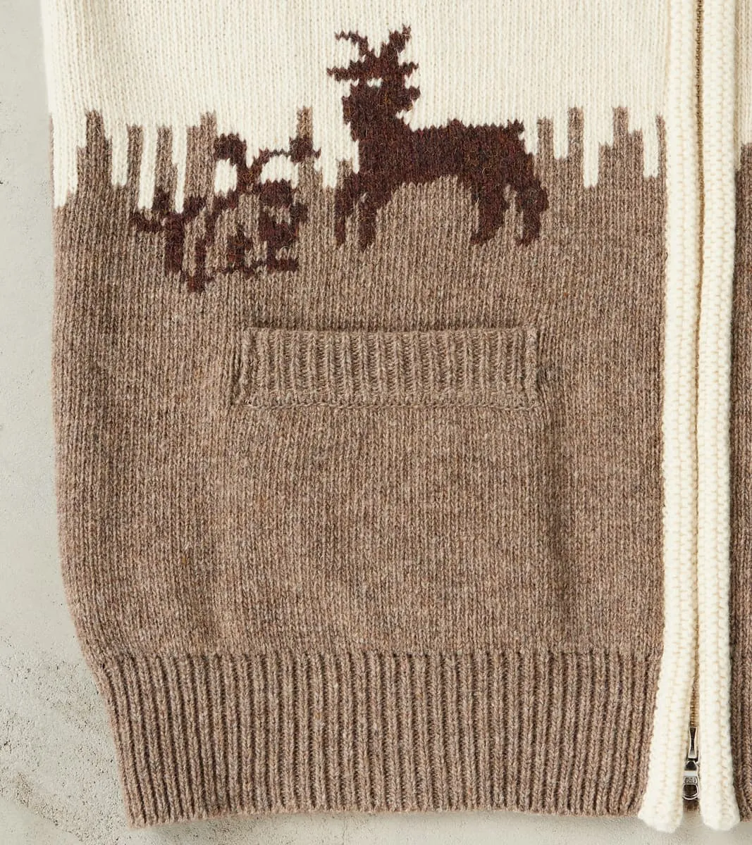 French Merino Wool Jacquard Zipped Sweater - Goat & Tree sold by Division Road product image thumbnail 5