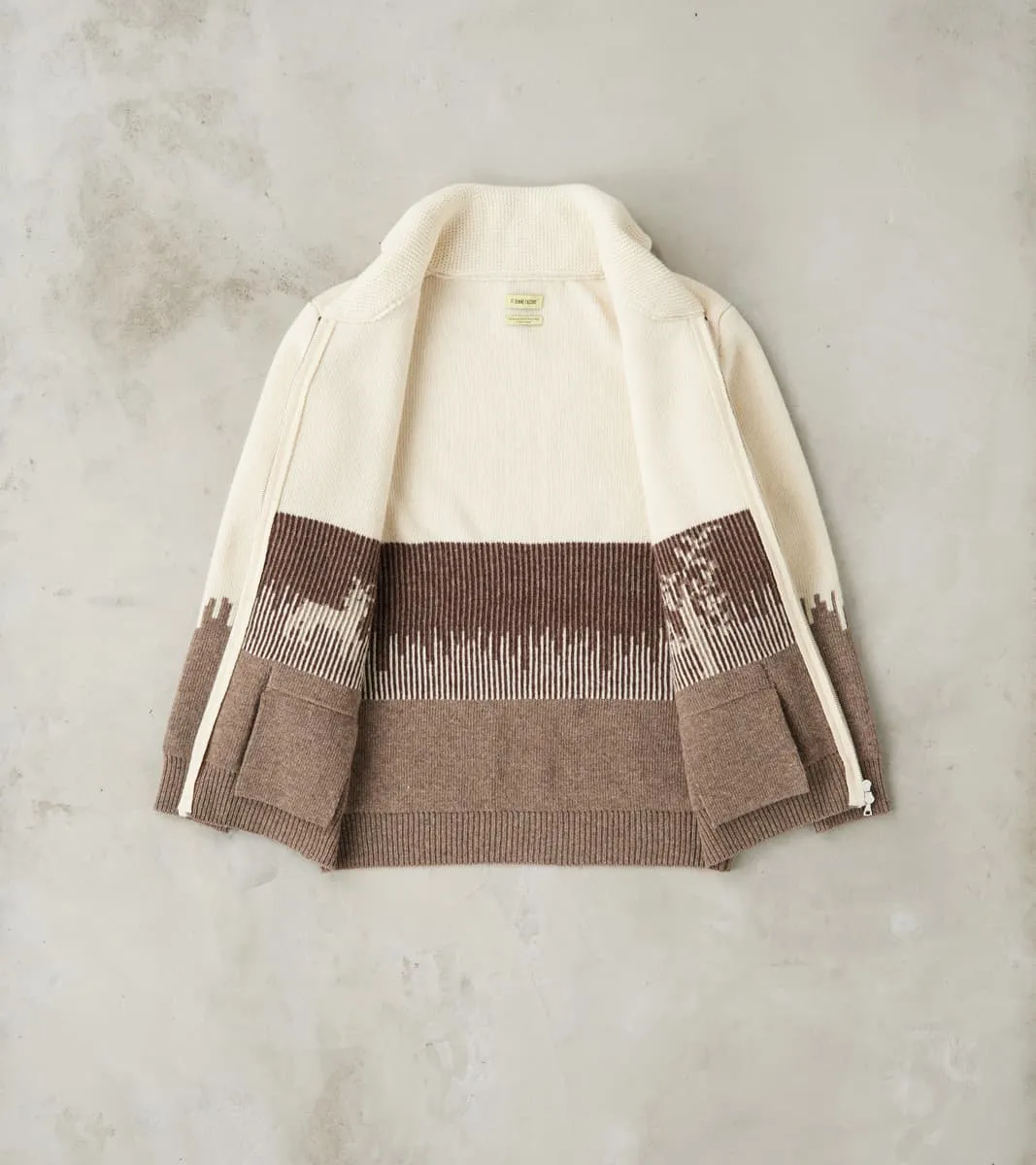 French Merino Wool Jacquard Zipped Sweater - Goat & Tree sold by Division Road product image thumbnail 3