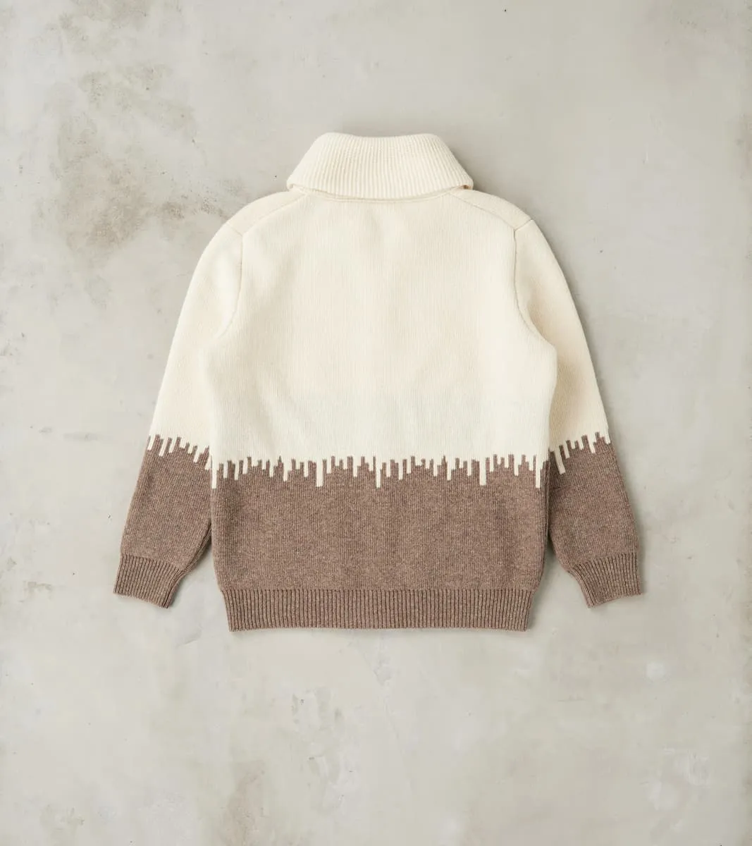 French Merino Wool Jacquard Zipped Sweater - Goat & Tree sold by Division Road product image thumbnail 2