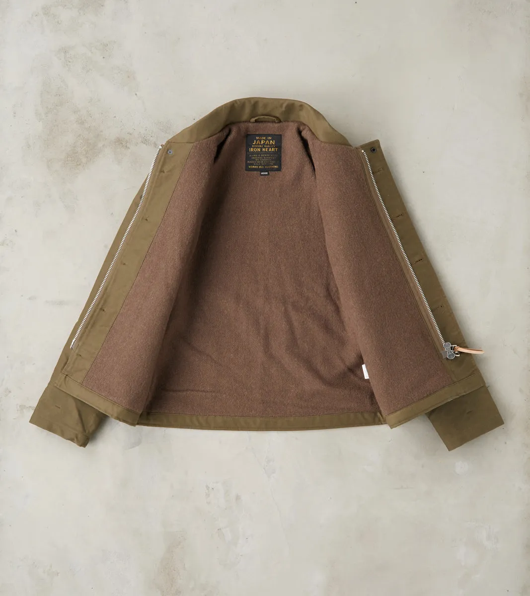 45-GRN - A2 Deck Jacket - 14oz Army Green Oiled Whipcord sold by Division Road product image thumbnail 3