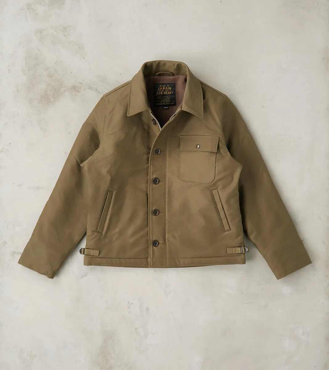 45-GRN - A2 Deck Jacket - 14oz Army Green Oiled Whipcord sold by Division Road