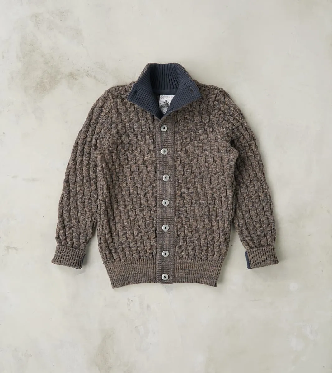 Stark Cardigan - Terra Brown sold by Division Road