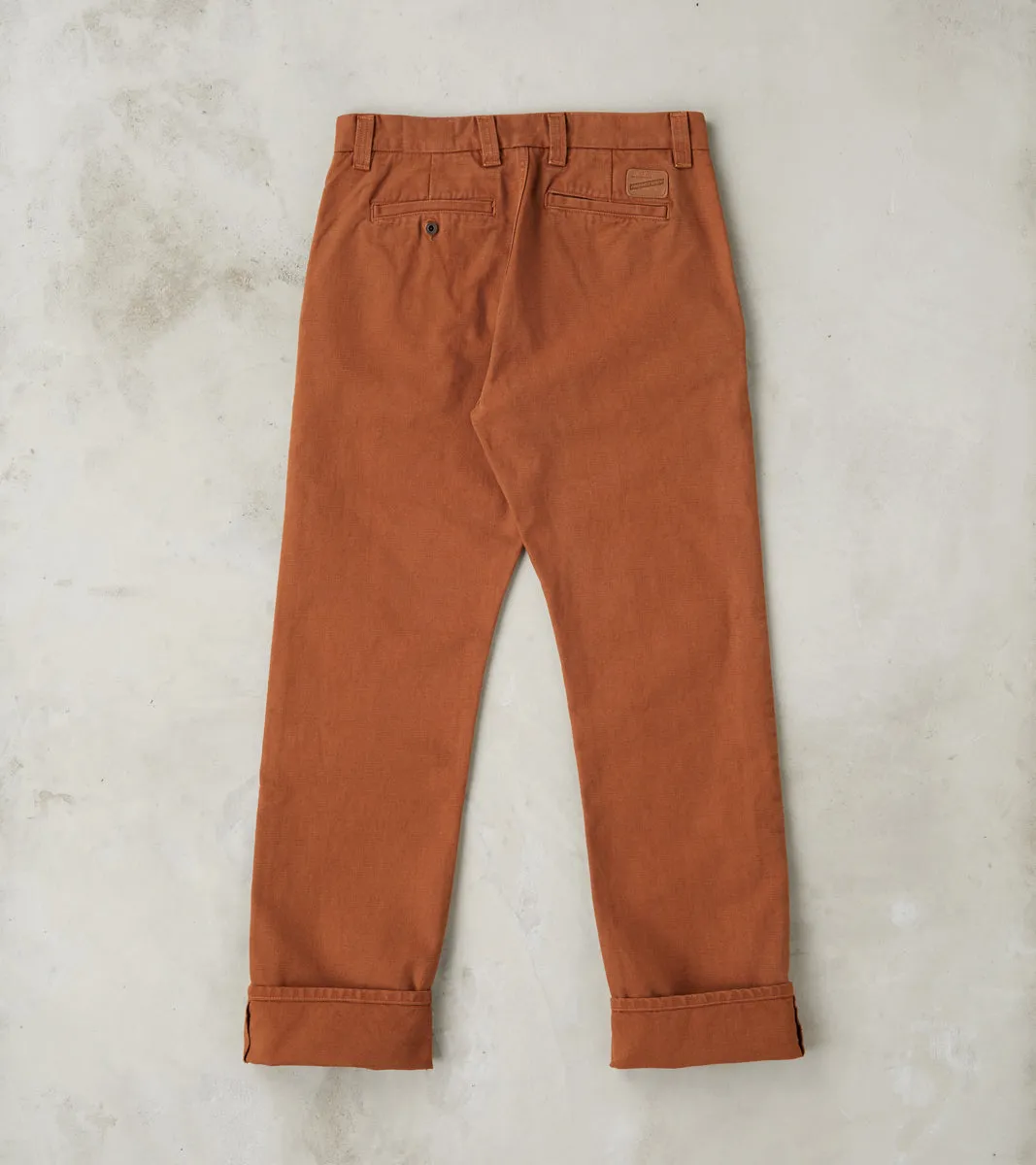Deck Pant - 14oz Japanese Military Slub Canvas - Rust sold by Division Road product image thumbnail 2