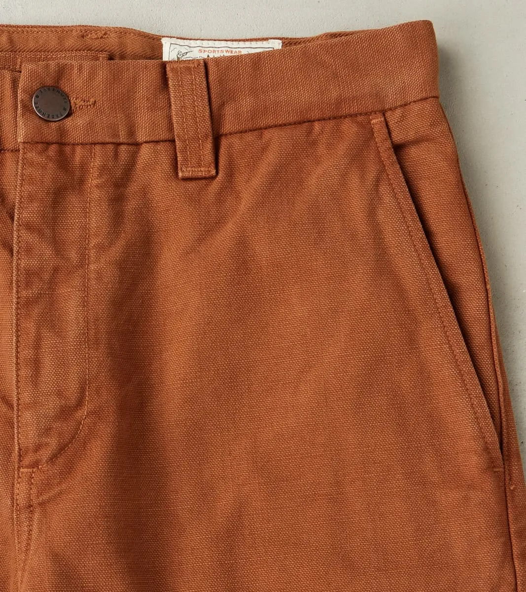 Deck Pant - 14oz Japanese Military Slub Canvas - Rust sold by Division Road product image thumbnail 3