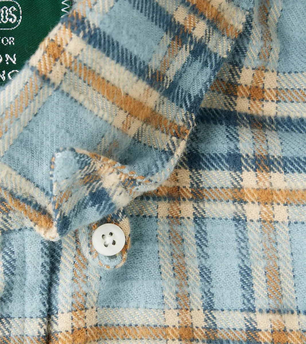 Japanese Slubbed Twill Check Camper - Sky Blue sold by Division Road product image thumbnail 4