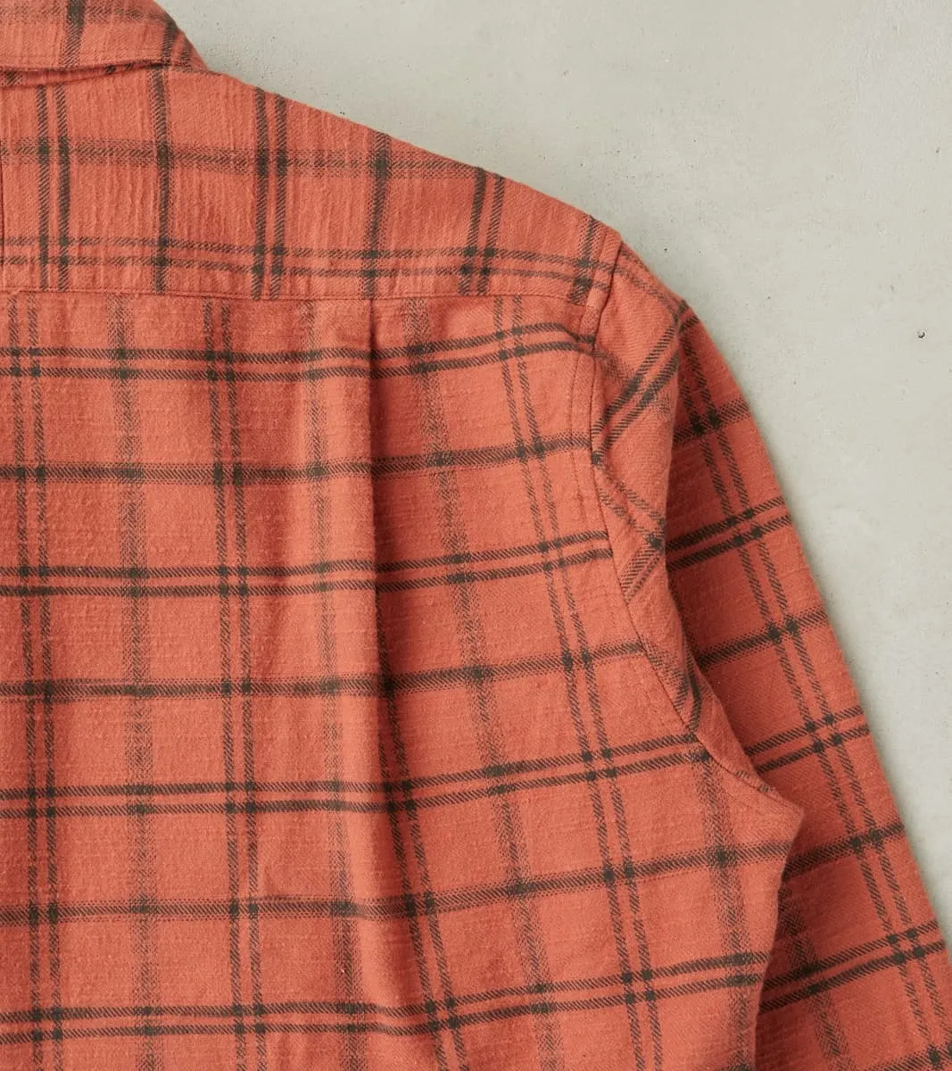 Japanese Slubbed Twill Check Camper - Rust sold by Division Road product image thumbnail 5