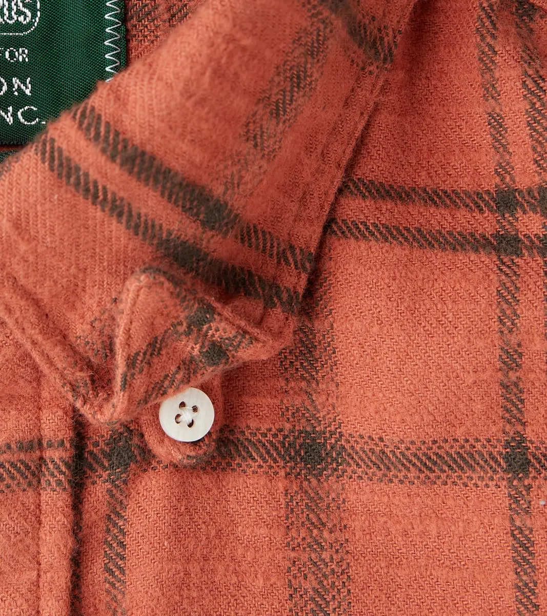 Japanese Slubbed Twill Check Camper - Rust sold by Division Road product image thumbnail 4