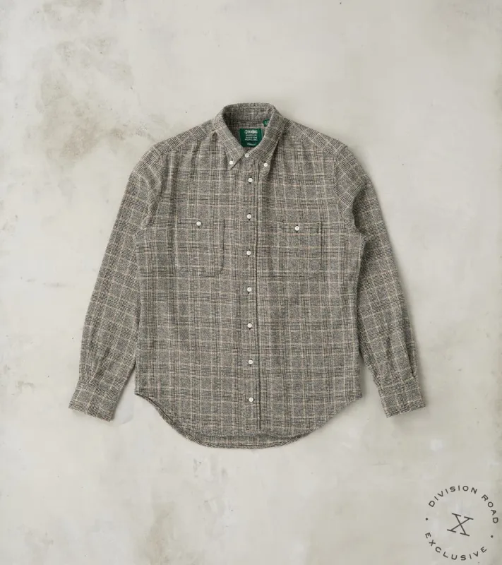 Japanese Glen Plaid Cotton Tweed - Salt & Pepper sold by Division Road